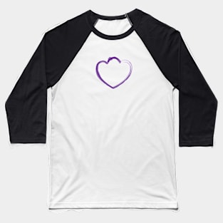 Mutant Heart Purple Baseball T-Shirt